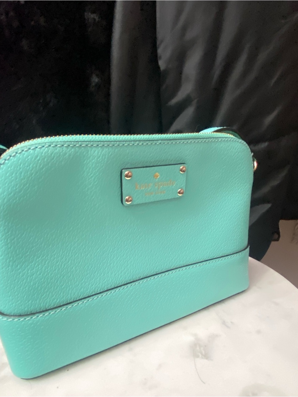 kate spade Turquoise Leather Dome Crossbody